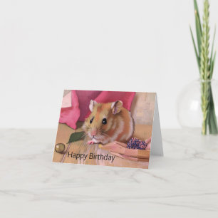 Cute Hamster Birthday Kort