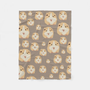 Cute Hamster Brown Mönster Fleecefilt