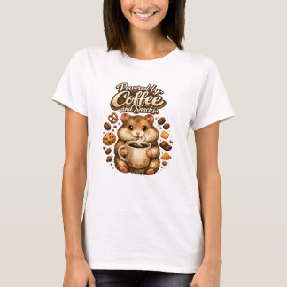 Cute Hamster Coffee Lover Funny Coffee Hamster Des T Shirt