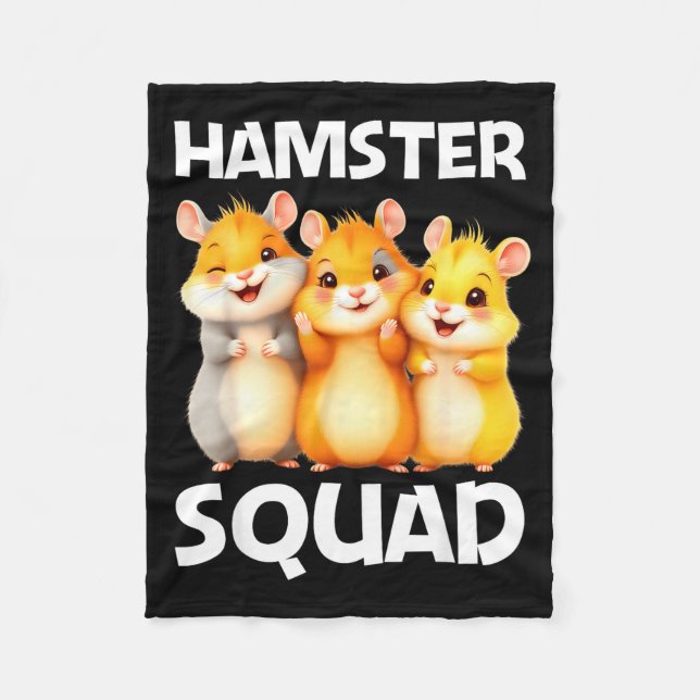 Cute Hamster Design For Men Women Kids Dwarf Hamst Fleecefilt (Framsidan)