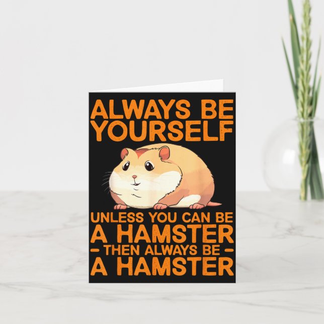 Cute Hamster Design For Men Women Kids Dwarf Hamst Kort (Framsida)