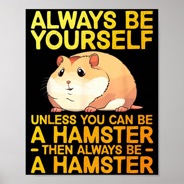 Cute Hamster Design For Men Women Kids Dwarf Hamst Poster (Framsidan)