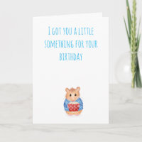Cute hamster-födelsedagskort