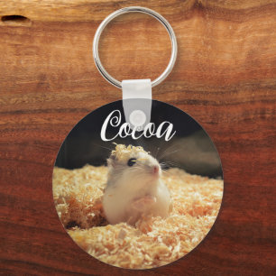 Cute Hamster Gift för Hamster Älskare Nyckelring