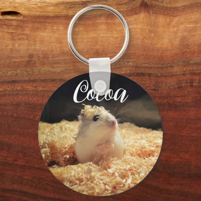 Cute Hamster Gift för Hamster Älskare Nyckelring (Framsida)