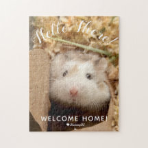 Cute Hamster Hej där Välkommen hem