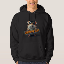Cute Hamster Hoodie – “Unstoppable” Motivational 