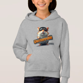 Cute Hamster Hoodie – “Unstoppable” Motivational  T Shirt