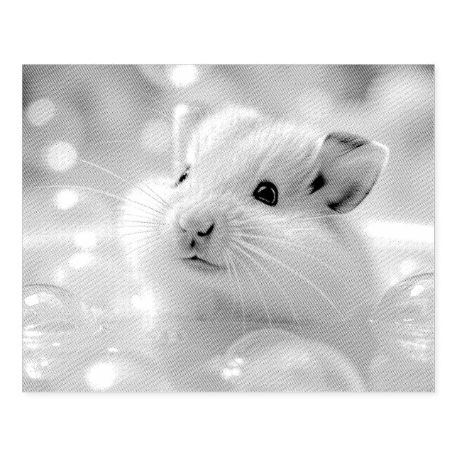 Cute Hamster i bubblor Stämpel (Tryck)