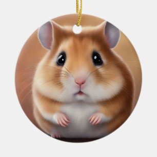 Cute Hamster Julgransprydnad Keramik