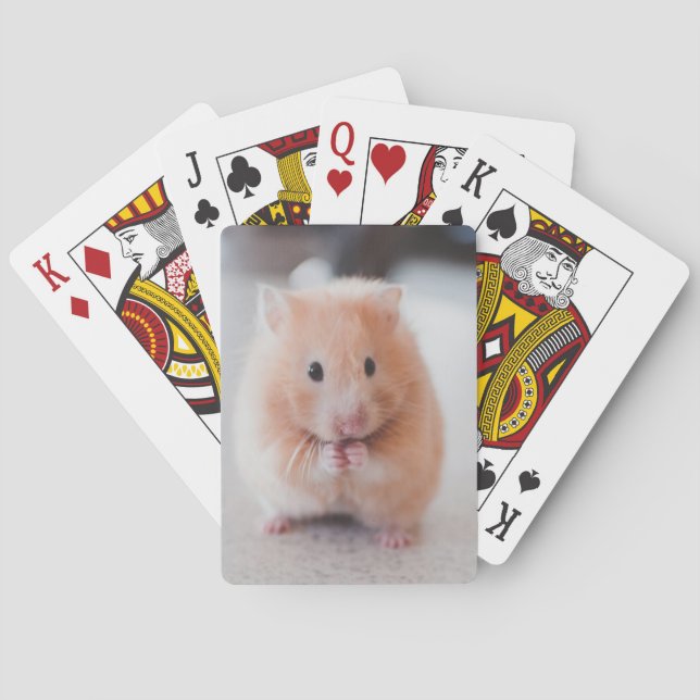 Cute Hamster Kärlek Animals Casinokort (Baksidan)