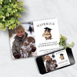 Cute Hamster Kindergarten Studenten Announcement Meddelande