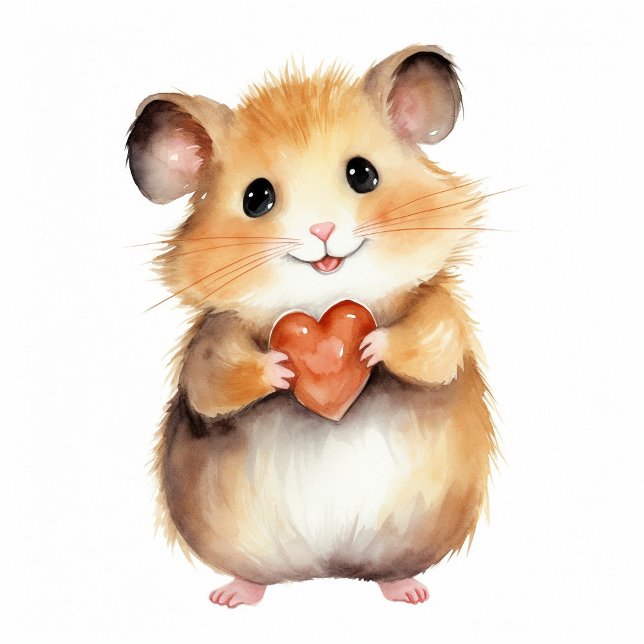 Cute Hamster med Heart Neck Tie Slips (Skapare uppladdad)
