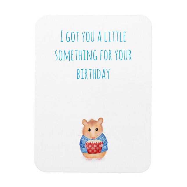 Cute hamster med magnet-födelsedagspresent magnet (Vertikal)