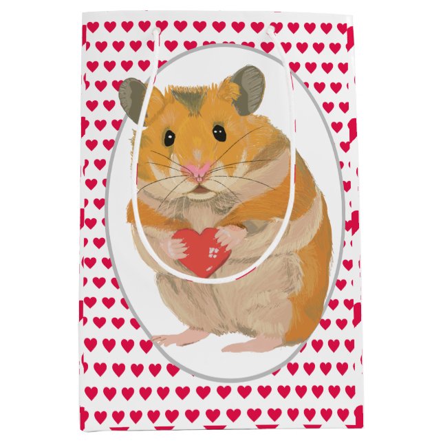 Cute Hamster och Red Hearts (Framsidan)