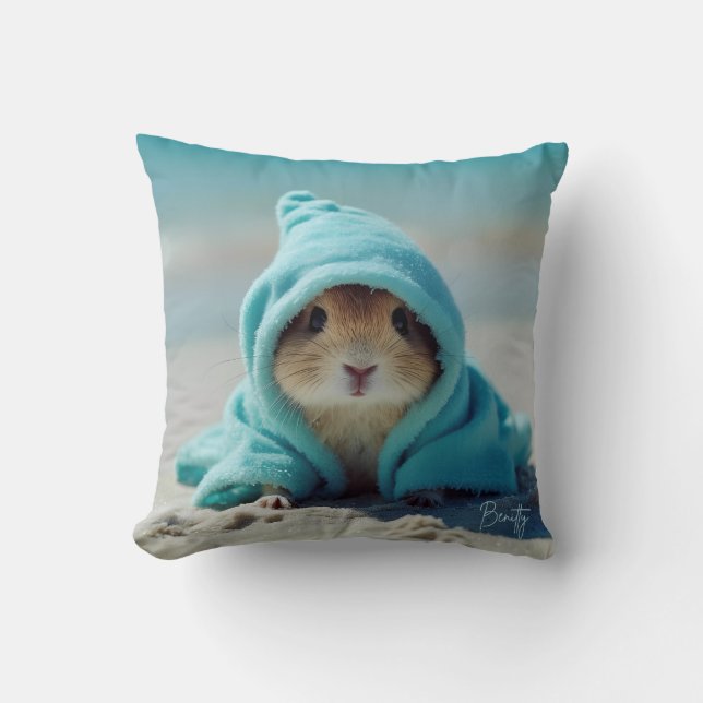 Cute Hamster på den skutta sommardesignen Kudde (Framsida)