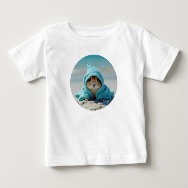 Cute Hamster på den skutta sommardesignen T Shirt (Framsida)