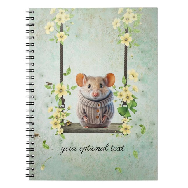 Cute Hamster på en bärbar dator Anteckningsbok (Framsidan)