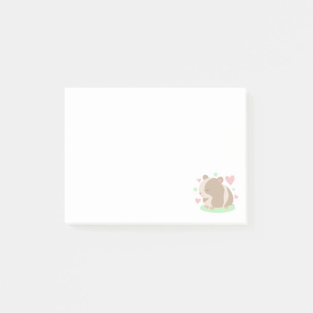 Cute Hamster  Post-it Block (Framsida)
