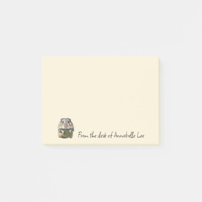 Cute Hamster Post-it Notes Block (Framsida)