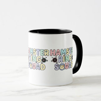 Cute Hamster Ring Squad Pastel Design Mugg