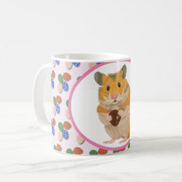 Cute Hamster som innehar ett Påskägg Kaffemugg
