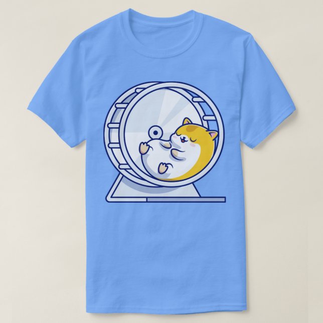 Cute Hamster som sover i joggande Wheel T Shirt (Design framsida)