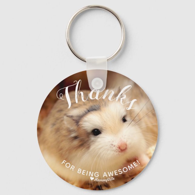Cute Hamster Tack för att du är Fantastisk Nyckelring (Framsida)