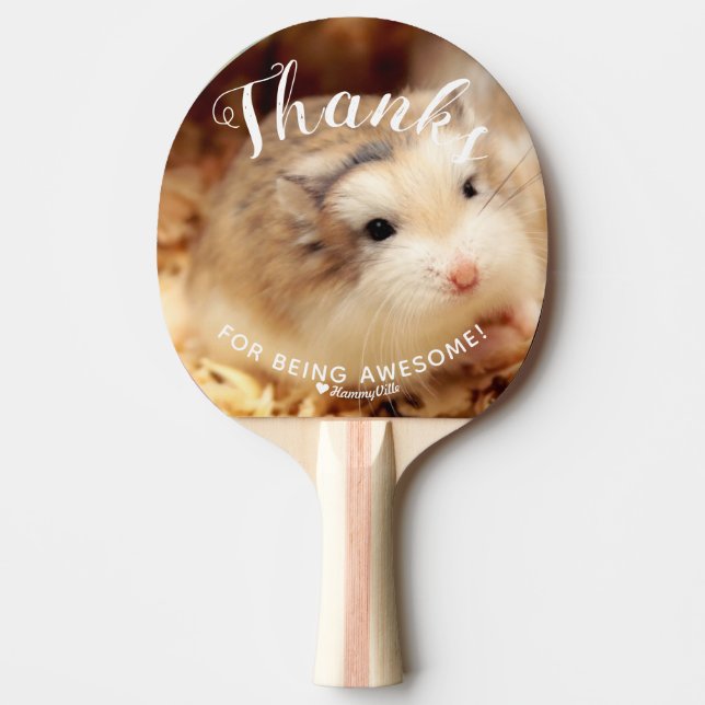 Cute Hamster Tack för att du är Fantastisk Pingisracket (Framsidan)