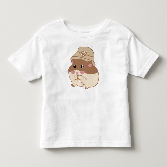 Cute hamster tecknad stil t shirt (Framsida)