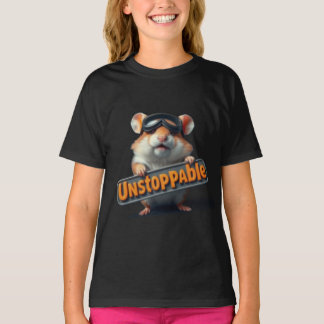 Cute Hamster “Unstoppable” – Kawaii Motivation T Shirt
