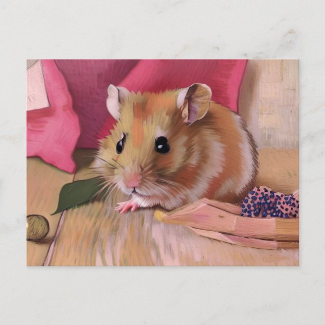 Cute Hamster Vykort (Framsida)