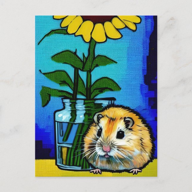 Cute Hamster-vykort Vykort (Framsida)