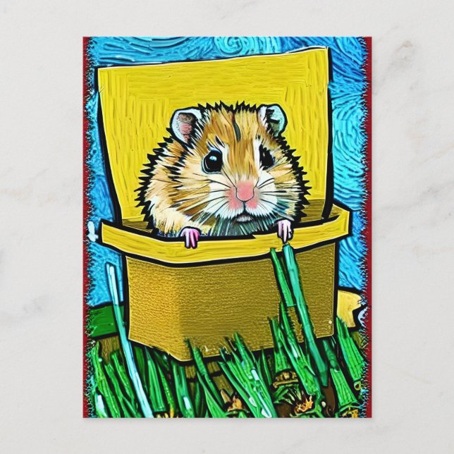 Cute Hamster-vykort Vykort (Framsida)