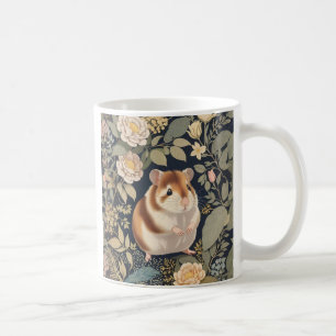 Cute Hamster William Morris Inspired Kaffemugg