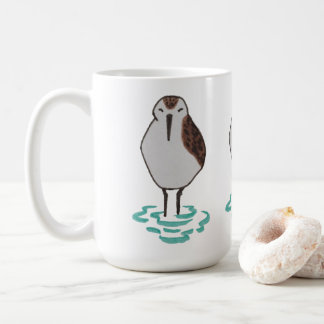 Cute Hand-dragen Ocean Bird Coastal Sandpiper Kaffemugg