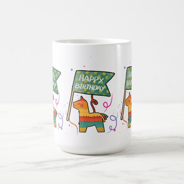 Cute Hand-Drawn Birthday  Kaffemugg (Center)