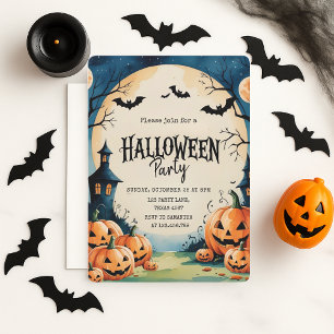 Cute Hand Drawn Halloween fest Kids Julkort