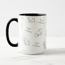Cute Hand Drawn Possum, Black & White Coffee Kopp