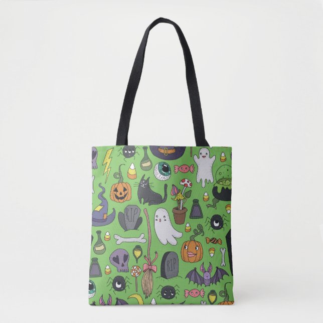 Cute hand drawn seamless patterns with cute hand d tygkasse (Framsida)