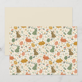 Cute Hand Drawn Spring Bunnies Invitation Inbjudningar