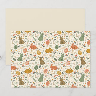 Cute Hand Drawn Spring Bunnies Invitation Inbjudningar