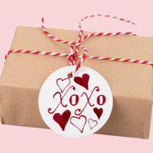 Cute Hand-Illustrated XOXO Calligraphy Valentine