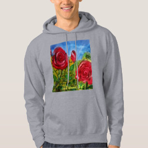 Cute Hand Paediatric Röd ros Anpassningsbar Grått  Hoodie