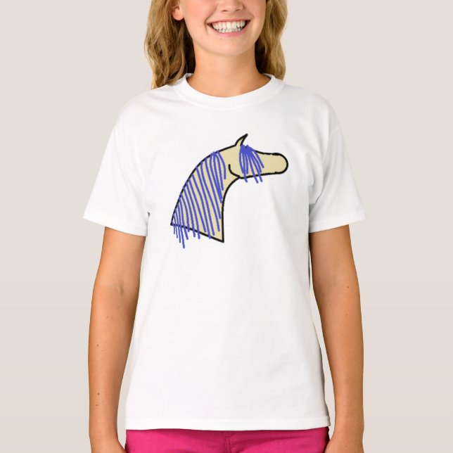 Cute Hand plockade Arabian Horse T-Shirt (Framsida)