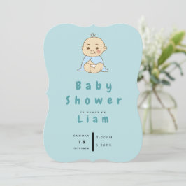 Cute Hand plockade Baby Shower Inbjudningar