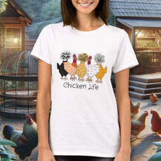 Cute Hand plockade Backyard Chickens | Kyckleri T Shirt