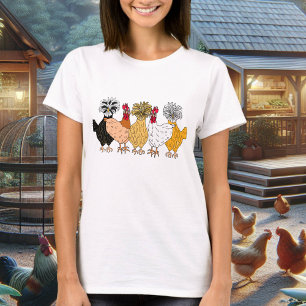 Cute Hand plockade Backyard Chickens T Shirt