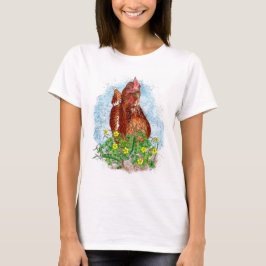 Cute Hand plockade Chicken T Shirt