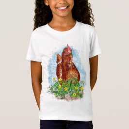 Cute Hand plockade Chicken T Shirt